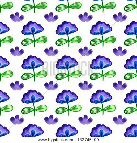 handpaint watercolor vector seamless pattern. For textile