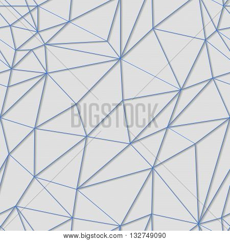Vector illustration of a texture in the form of a polygon mesh casts shadows.