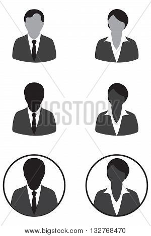 Business avatar profile symbol people vector using computer