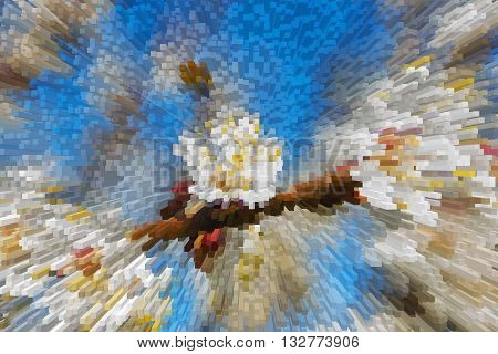 flowers with effect extrusion extrusion floral background bright colorful abstract blocks and pyramids
