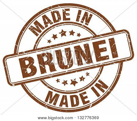 made in Brunei brown round vintage stamp.Brunei stamp.Brunei seal.Brunei tag.Brunei.Brunei sign.Brunei.Brunei label.stamp.made.in.made in.