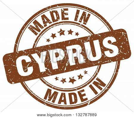 made in Cyprus brown round vintage stamp.Cyprus stamp.Cyprus seal.Cyprus tag.Cyprus.Cyprus sign.Cyprus.Cyprus label.stamp.made.in.made in.