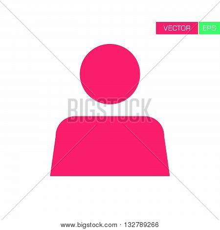 User Icon - Man, Profile, Businessman, Manager, Customer, Client Flat Color Icon in Vector illustration