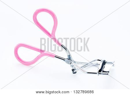 Curling eyelashes isolated on a white background
