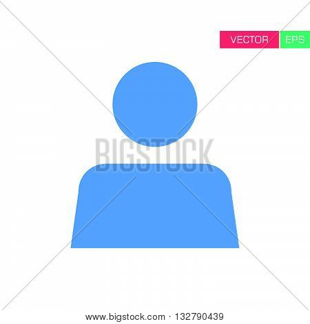 User Icon - Man, Profile, Businessman, Manager, Customer, Client Flat Color Icon in Vector illustration