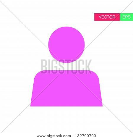 User Icon - Man, Profile, Businessman, Manager, Customer, Client Flat Color Icon in Vector illustration