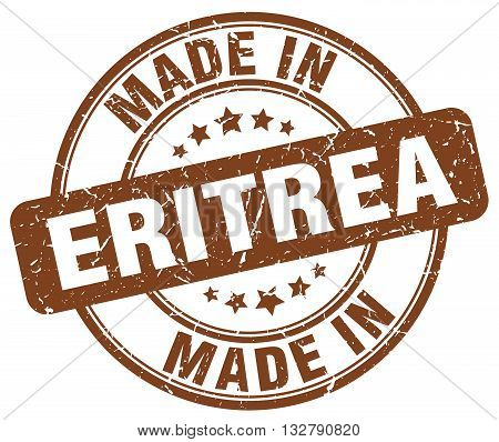 made in Eritrea brown round vintage stamp.Eritrea stamp.Eritrea seal.Eritrea tag.Eritrea.Eritrea sign.Eritrea.Eritrea label.stamp.made.in.made in.