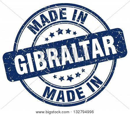 made in Gibraltar blue round vintage stamp.Gibraltar stamp.Gibraltar seal.Gibraltar tag.Gibraltar.Gibraltar sign.Gibraltar.Gibraltar label.stamp.made.in.made in.