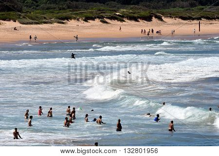 People are spending the weekend on the beach