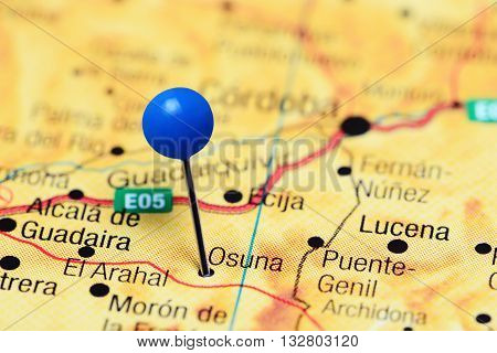 Osuna pinned on a map of Spain