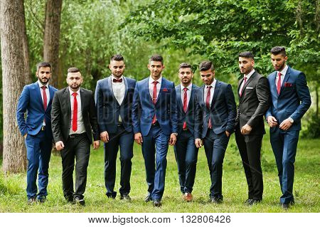 Kyiv, Ukraine - June 25, 2015: Eigth Stylish Arabic Businessman Mans In Tuxedo