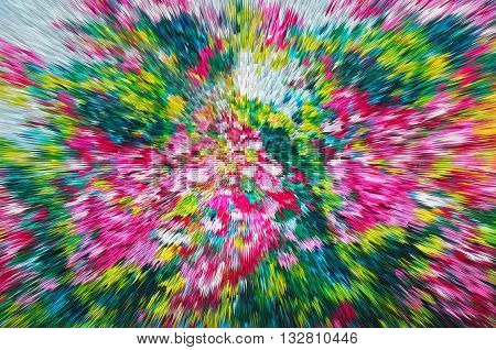Color Extrusion Floral Background, Bright Colorful Abstract, Extrusion Blocks And Pyramids, The Grad