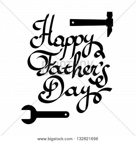 Happy father day Lettering vector illustration. Typographical Background
