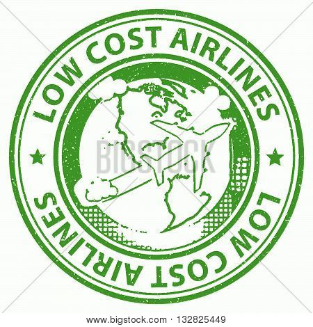 Low Cost Airlines Represents Flight Aeroplane And Cheap