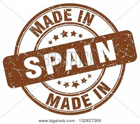 made in Spain brown round vintage stamp.Spain stamp.Spain seal.Spain tag.Spain.Spain sign.Spain.Spain label.stamp.made.in.made in.