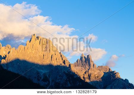 High Mountain At Twilight