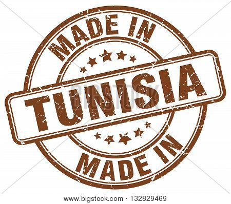 made in Tunisia brown round vintage stamp.Tunisia stamp.Tunisia seal.Tunisia tag.Tunisia.Tunisia sign.Tunisia.Tunisia label.stamp.made.in.made in.