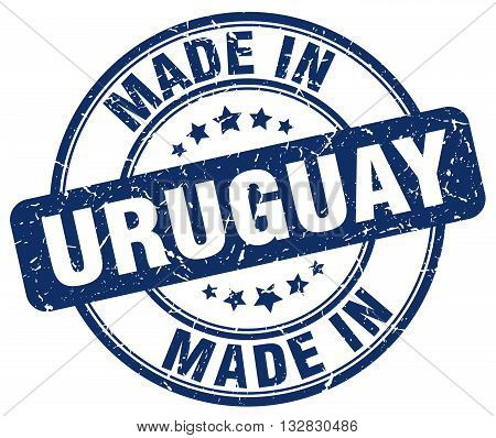 made in Uruguay blue round vintage stamp.Uruguay stamp.Uruguay seal.Uruguay tag.Uruguay.Uruguay sign.Uruguay.Uruguay label.stamp.made.in.made in.