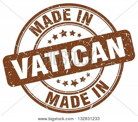 made in Vatican brown round vintage stamp.Vatican stamp.Vatican seal.Vatican tag.Vatican.Vatican sign.Vatican.Vatican label.stamp.made.in.made in.