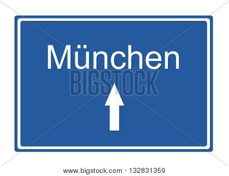 muenchen street sign Highway road trip Holiday
