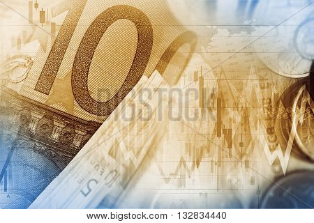 Currency Exchange Illustration. Euro Money Trading Concept.
