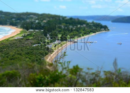 Palm Beach Ferry Wharf from Barrenjoey Lighthouse