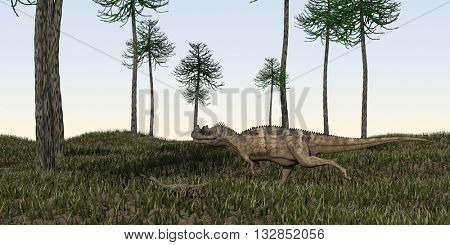 3d illustration of the alluring ceratosaurus 