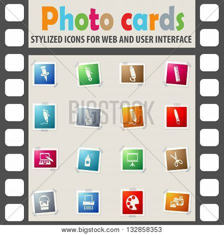 art tools web icons for user interface design