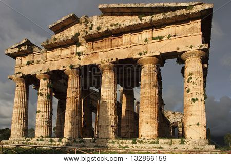 the Temple of Neptune or Poseidon in Paestum