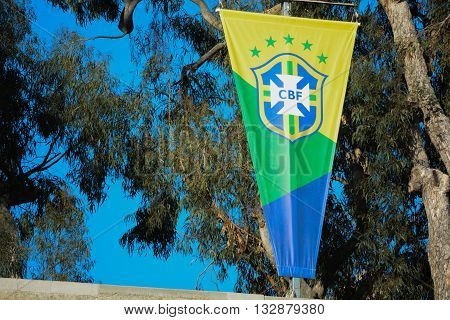Brazilian Football Confederation Flag During Copa America Centenario