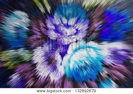 color extrusion floral background bright colorful abstract extrusion blocks and pyramids the gradient for the background and texture 3D extrusion flowers pattern for fabrics and fashion design