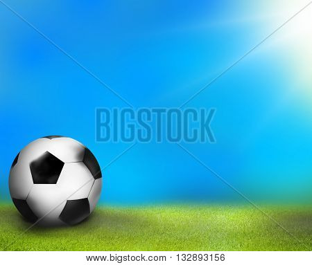 Football Ball Outdoor 3D Sports Design Background Image