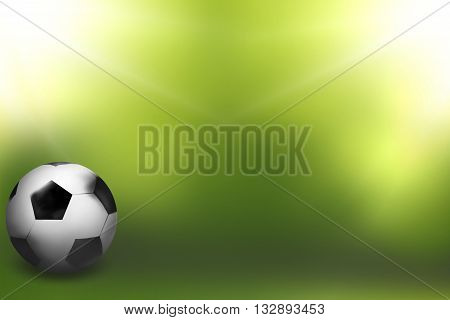 Football Ball Outdoor 3D Sports Design Background Image