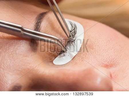 eyelash extension process the beauty industry beauty salons lashes very soft focus