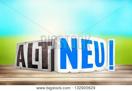 german language new old 3D graphic illustration modern image graphic