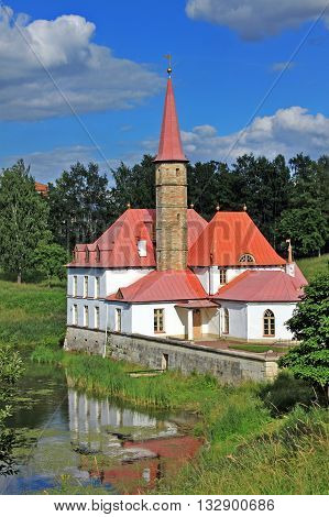 Priory palace in Gatchina Russia. Constructed for the Russian Grand Priory of the Order of St John in 1799.