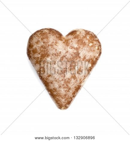 polish traditional gingerbread biscuit isolated on white