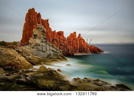 Red Rocks in Arbatax on Sardegna Island Italy