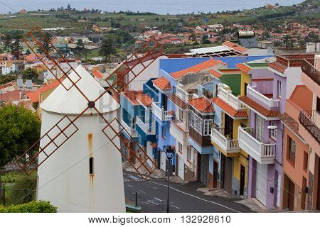 TENERIFE, CANARY ISLANDS, SPAIN - april 10, 2016: La Orotava city and nearest rural town