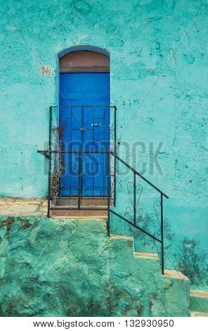 SUCHITOTO EL SALVADOR - MAY 07 : Architectural details in Suchitoto El Salvador on May 07 2016. the colonial town of Suchitoto built by the Spaniards in the 18th century