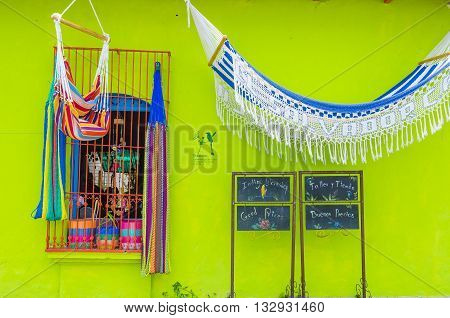SUCHITOTO EL SALVADOR - MAY 07 : Architectural details in Suchitoto El Salvador on May 07 2016. the colonial town of Suchitoto built by the Spaniards in the 18th century