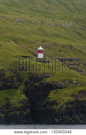 Lighthouse At Beautiful Faeroe Islands, Summer Time