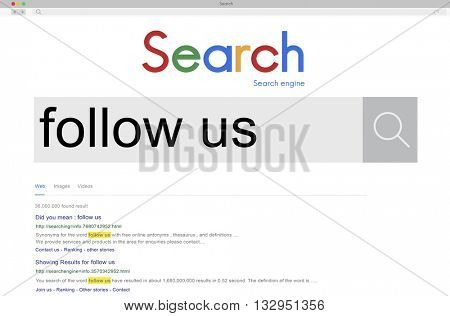 Folllow Follow Us Follower Followering Sharing Concept