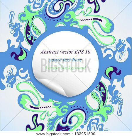 Blue modern abstract background. Vector abstract illustration