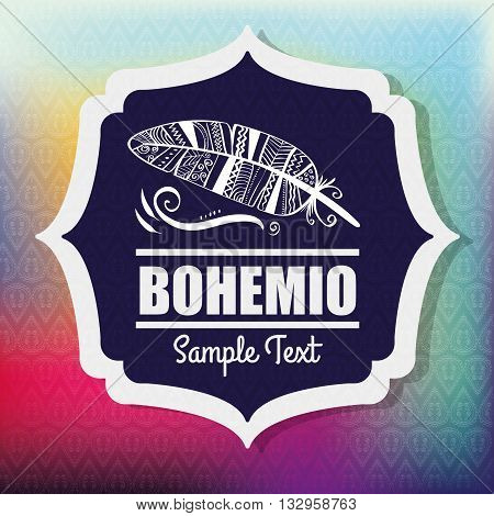 Bohemio concept with icon design, vector illustration 10 eps graphic.