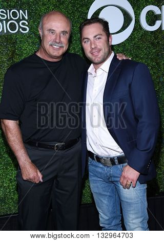 LOS ANGELES - JUN 02:  Dr. Phil McGraw & Jay McGraw arrives to the 2016 CBS Summer Soiree  on June 02, 2016 in Hollywood, CA.                