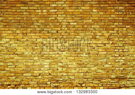 Textured old brick wall background vintage style with copyspace