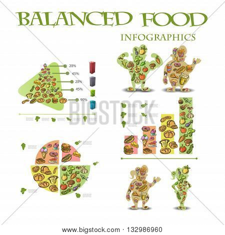 info graphics health diet. Vector illustration EPS10