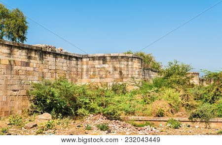 Walls Of Champaner Fort, A Unesco World Heritage Site In Gujarat, India