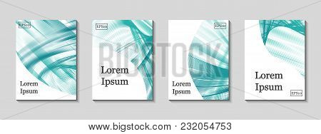 Minimal Vector Covers Set. Future Geometric Line Design Set. Abstract Gradient Pattern Background. E